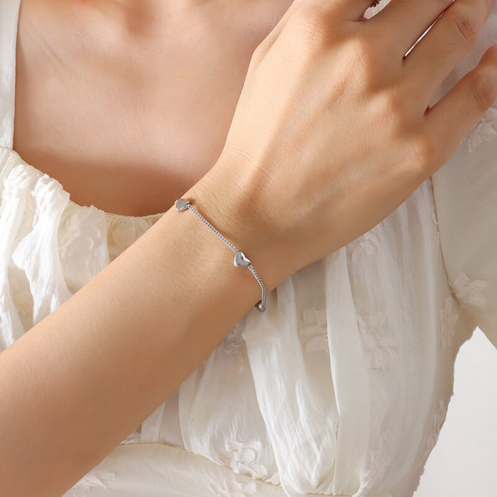 Wholesale Stainless Steel Heart Bracelet Necklace