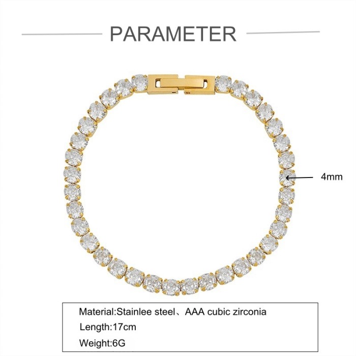Wholesale Stainless Steel Tennis Bracelet