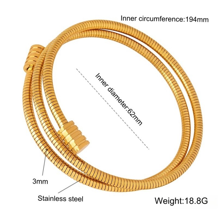 Wholesle Stainless Steel Snake Bone Chain Bangle