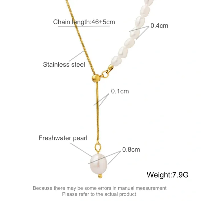 Wholesale Pearl Snake Bone Steel Chain Necklace