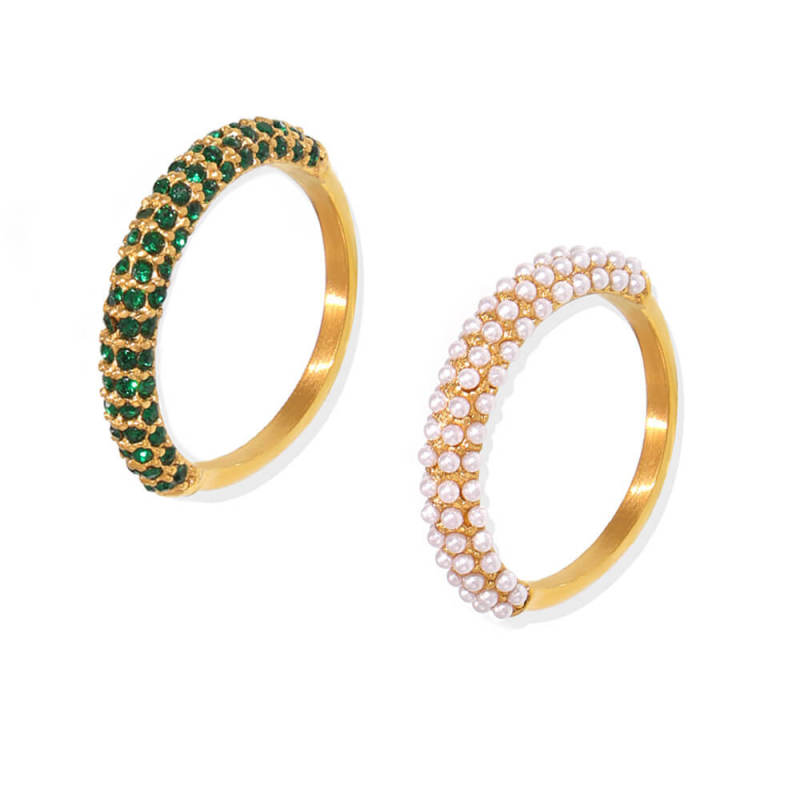 Wholesale Stainless Steel Ring with CZ