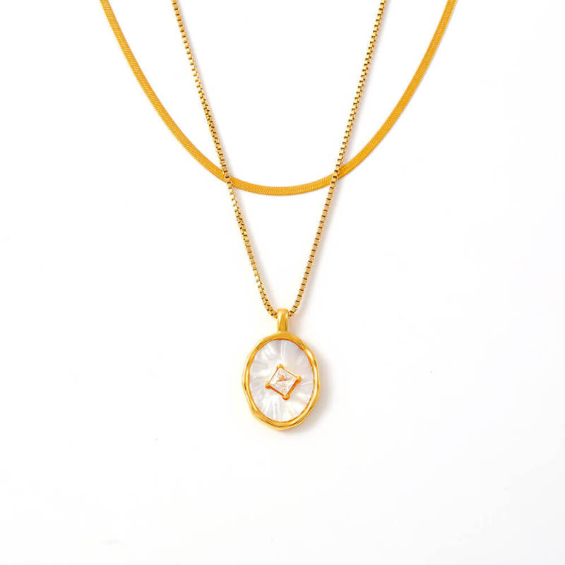 Wholesale Stainless Steel Necklace with Copper Pendant