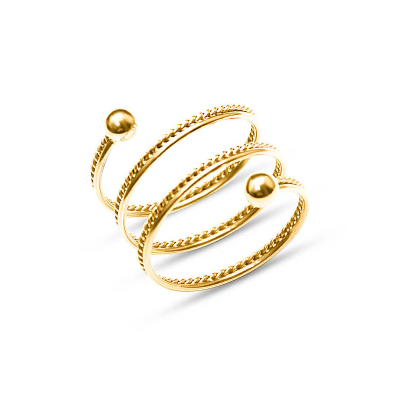Wholesale Stainless Steel Double Spring Twist Ring