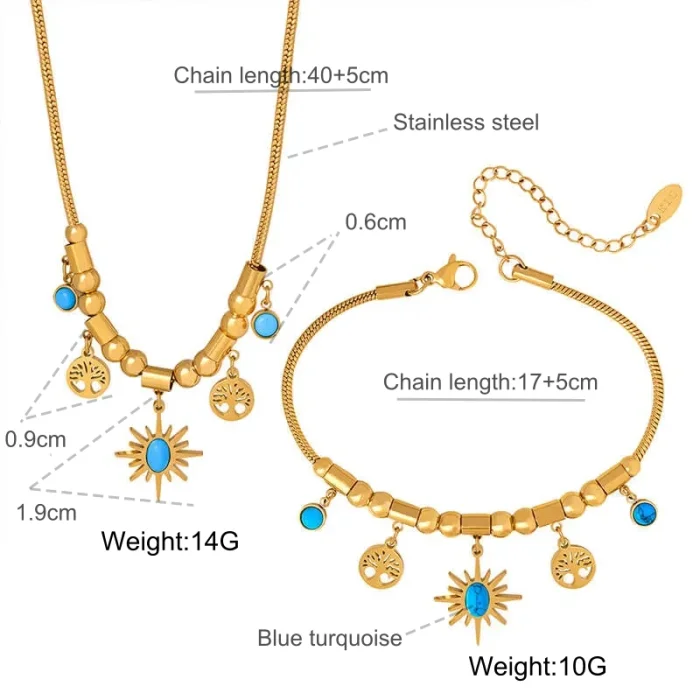Wholesale Stainless Steel Ethnic Style Necklace