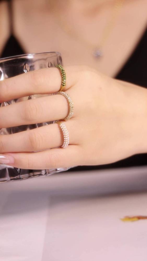 Wholesale Stainless Steel Ring with CZ