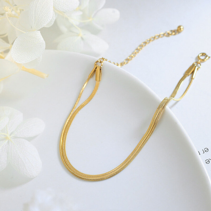 Wholesale Stainless Steel Double Blade Chain Bracelet