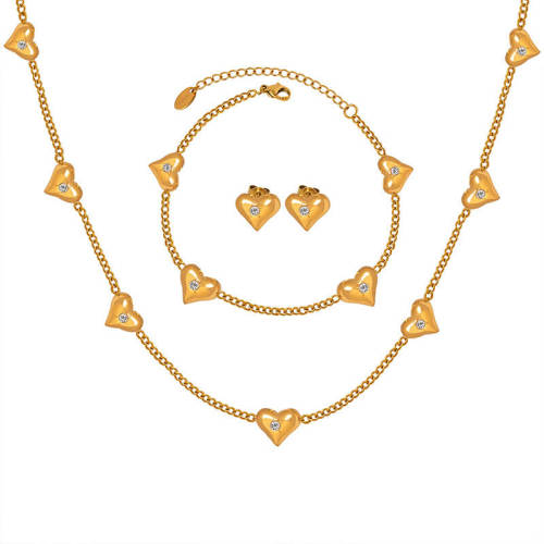Wholesale Stainless Steel Heart Jewelry Set