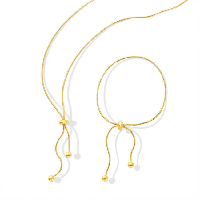 Wholesale Stainless Steel Bracelet and Necklace Set