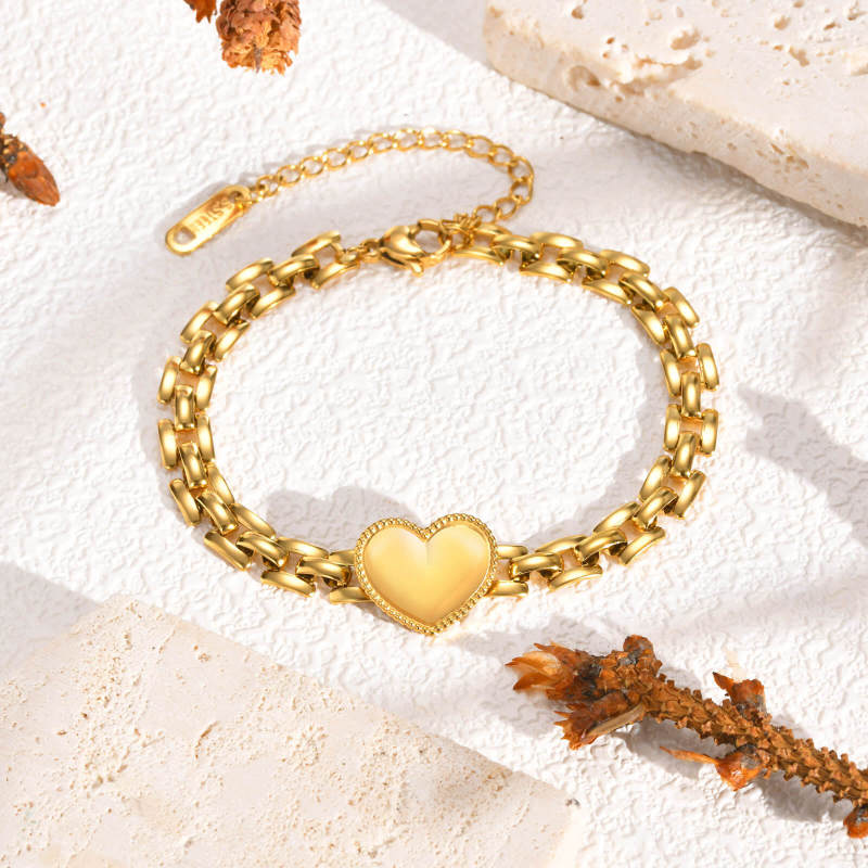 Wholesale Stainless Steel Heart Fashion Bracelet