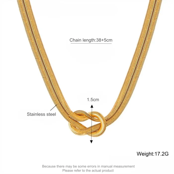 Wholesale Stainless Steel Double Snake Bone Necklace