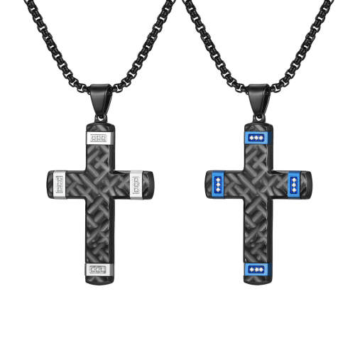 Wholesale Stainless Steel Stamped Zirconia Cross