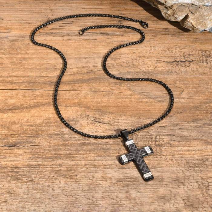 Wholesale Stainless Steel Stamped Zirconia Cross
