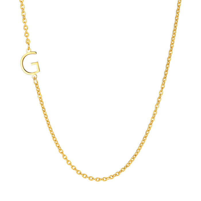 Wholesale Stainless Steel Initial Necklace