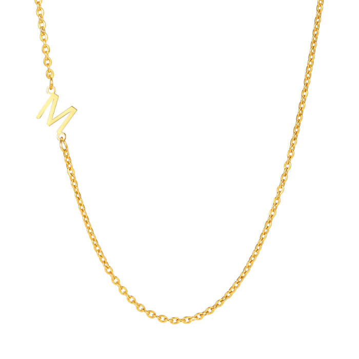 Wholesale Stainless Steel Initial Necklace