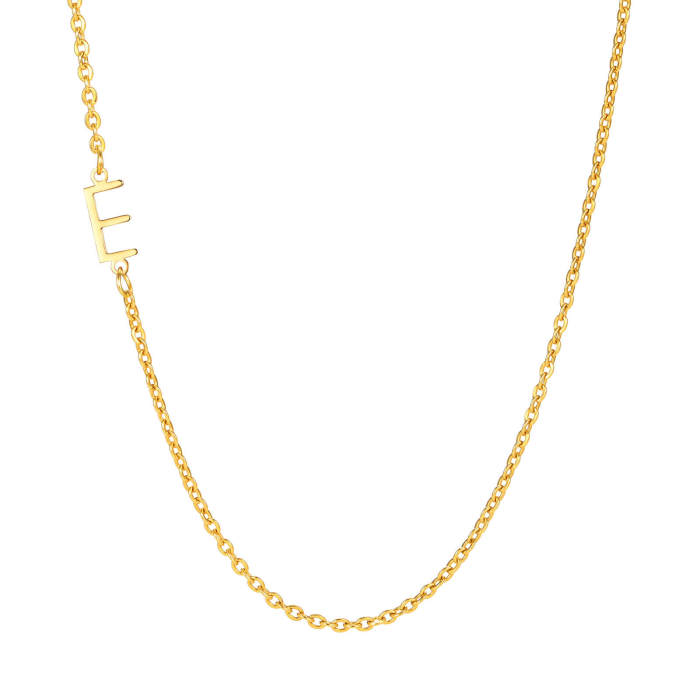 Wholesale Stainless Steel Initial Necklace