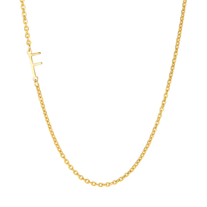 Wholesale Stainless Steel Initial Necklace