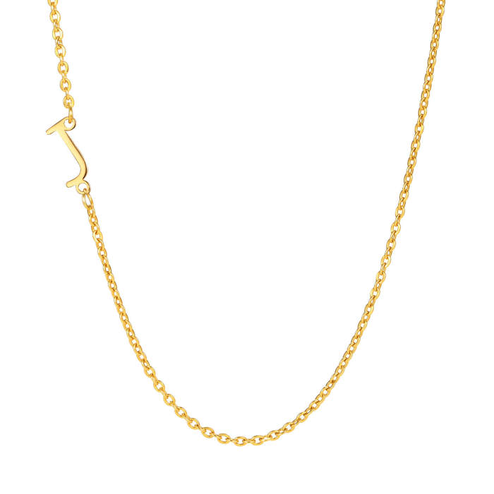 Wholesale Stainless Steel Initial Necklace
