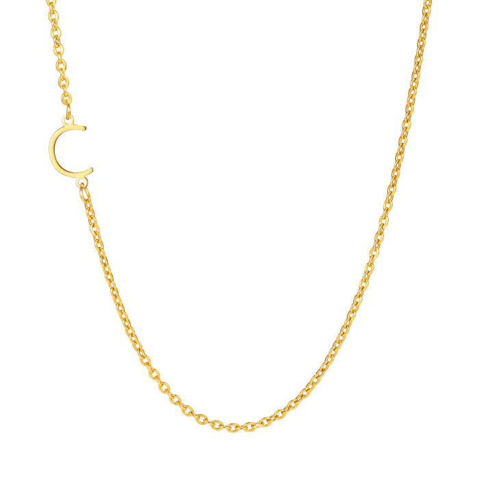 Wholesale Stainless Steel Initial Necklace