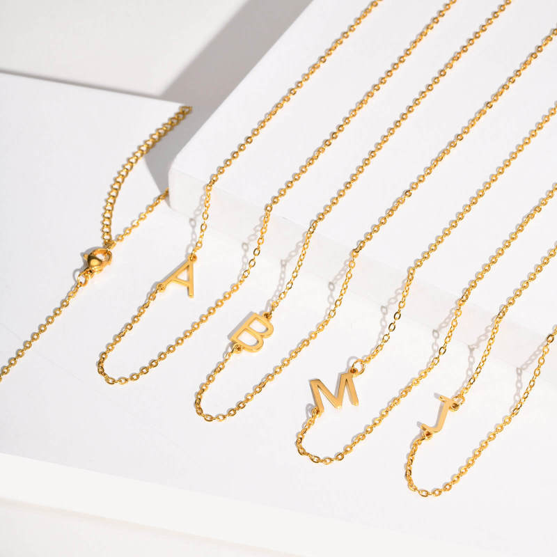 Wholesale Stainless Steel Initial Necklace