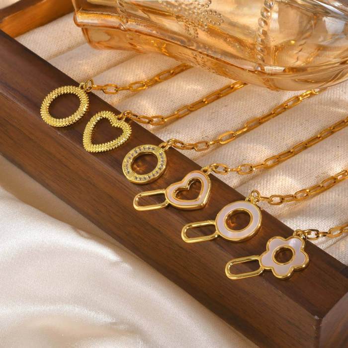 Wholesale Stainless Steel Chain Copper Heart Bracelet