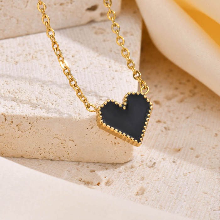 Wholesale Stainless Steel Heart Gold Necklace