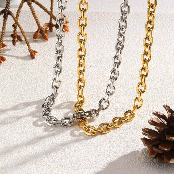 Wholesale Stainless Steel Men's OT Clasp Necklace