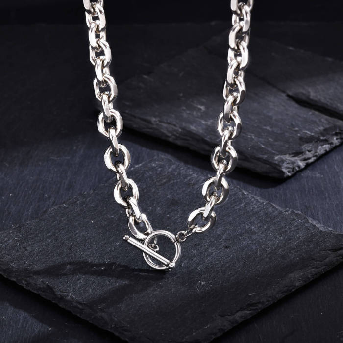 Wholesale Stainless Steel Men's OT Clasp Necklace