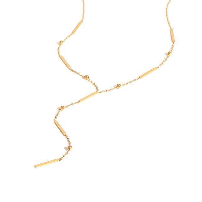 Wholesale Stainless Steel Y Shape Tassel Necklace