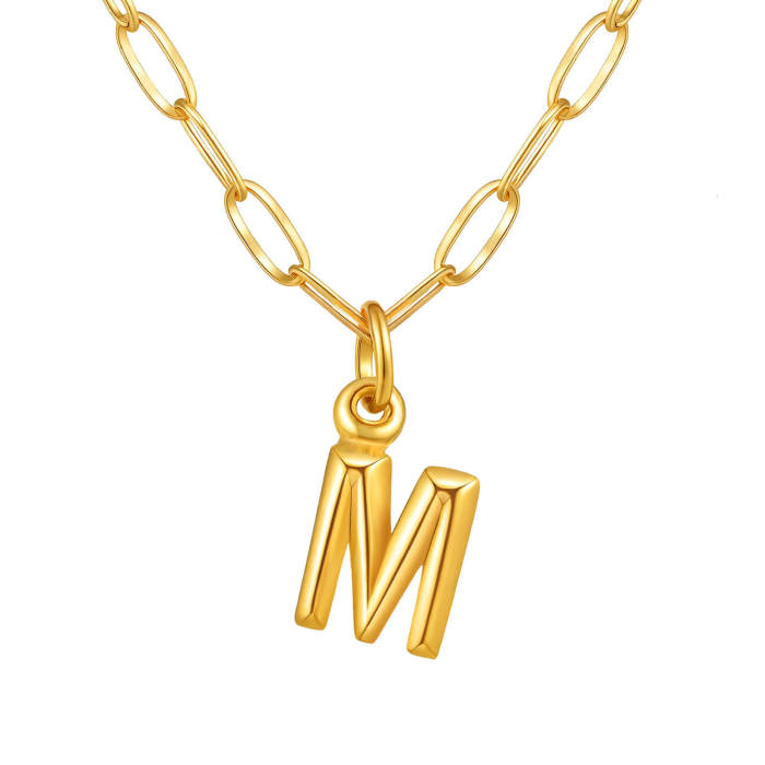 Wholesale Stainless Steel Monogram Necklace