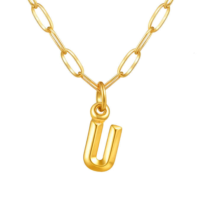 Wholesale Stainless Steel Monogram Necklace