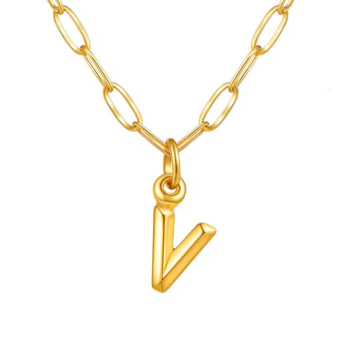 Wholesale Stainless Steel Monogram Necklace