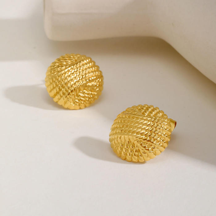 Wholesale Stainless Steel Round Stud Earrings