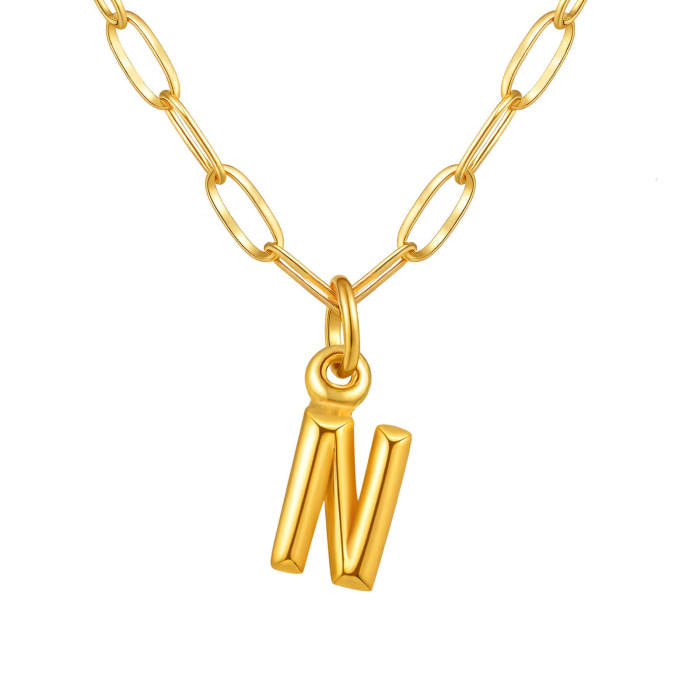 Wholesale Stainless Steel Monogram Necklace