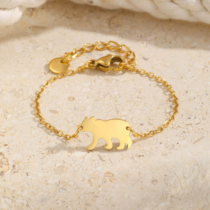 Wholesale Children's Stainless Steel Bear Bracelet