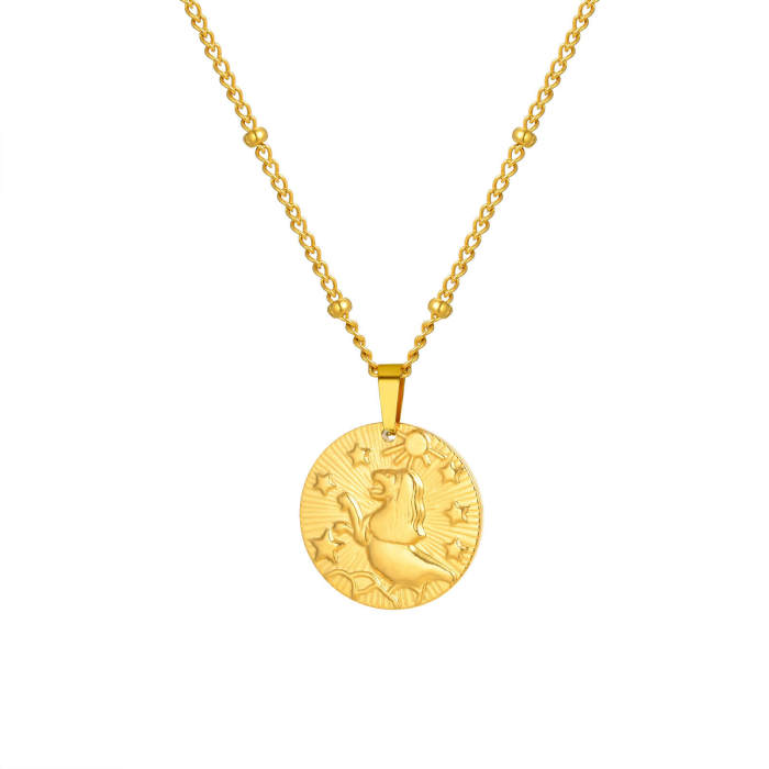 Wholesale Stainless Steel Zodiac Necklace