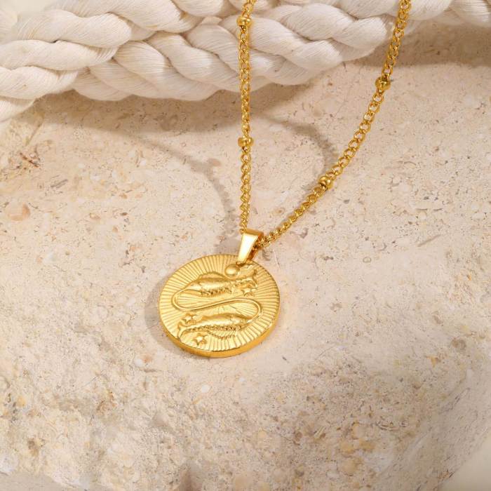 Wholesale Stainless Steel Zodiac Necklace