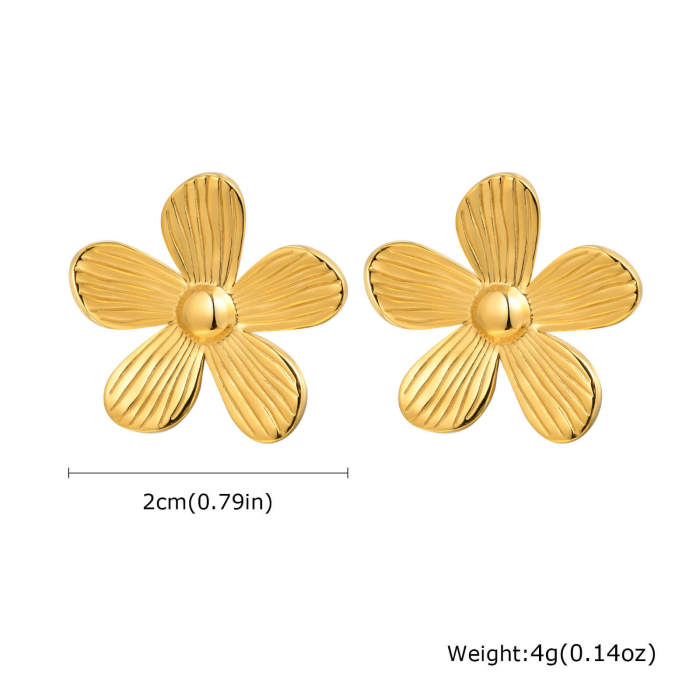 Wholesale Stainless Steel Flower Earrings
