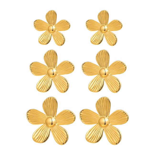 Wholesale Stainless Steel Flower Earrings