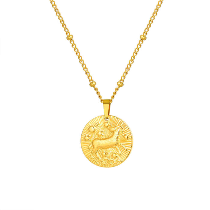 Wholesale Stainless Steel Zodiac Necklace