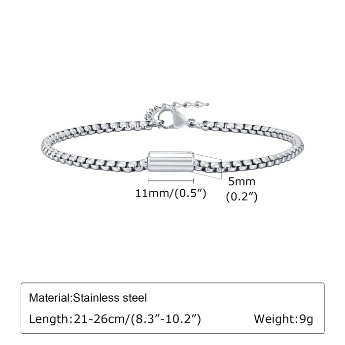 Wholesale Stainless Steel Men's Minimalist Bracelet