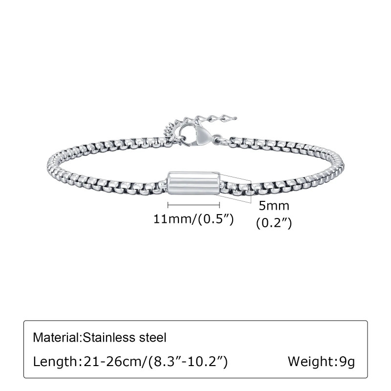 Wholesale Stainless Steel Men's Minimalist Bracelet