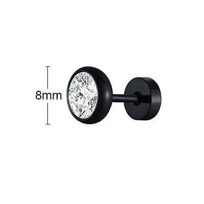 Wholesale Stainless Steel Zirconia Men's Earrings
