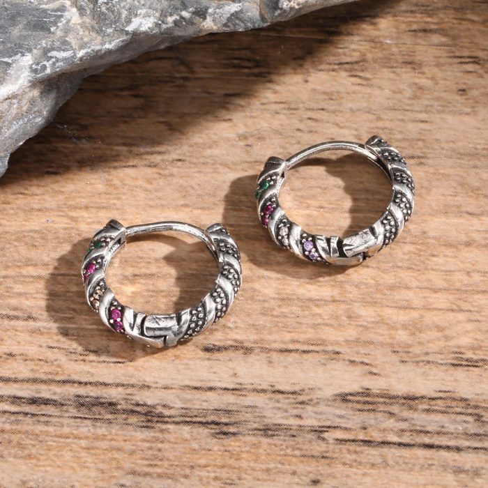 Wholesale Copper Colored Zirconia Earrings