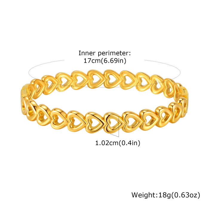 Wholesale Stainless Steel Flower Heart Bracelet