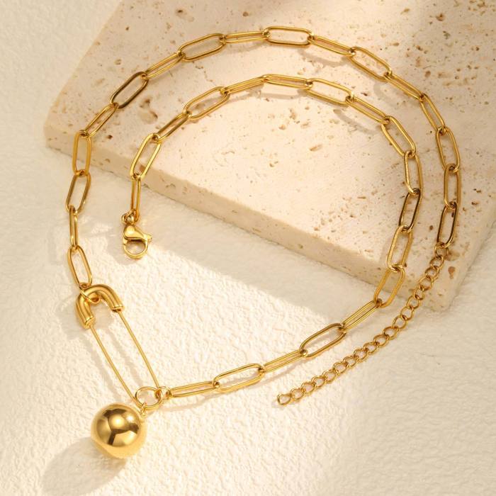 Wholesale Stainless Steel Ball Necklace