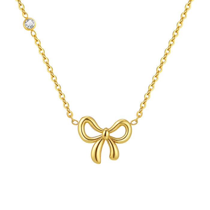 Wholesale Stainless Steel Bow Necklaces