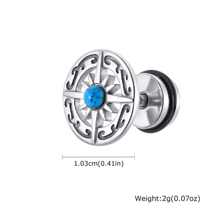 Wholesale Stainless Steel Compass Earrings