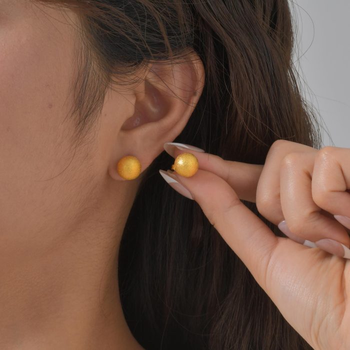 Wholesale Stainless Steel Brushed Bead Earrings