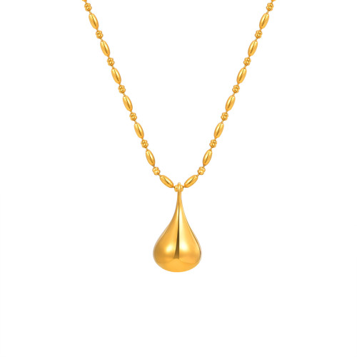 Wholesale Stainless Steel Teardrop Pendant Necklace