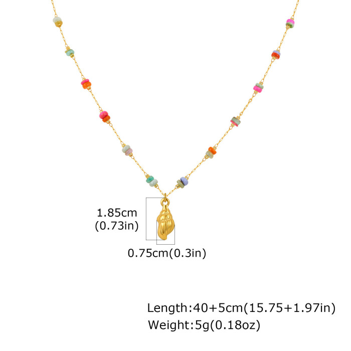 Wholesale Stainless Steel Conch Necklace